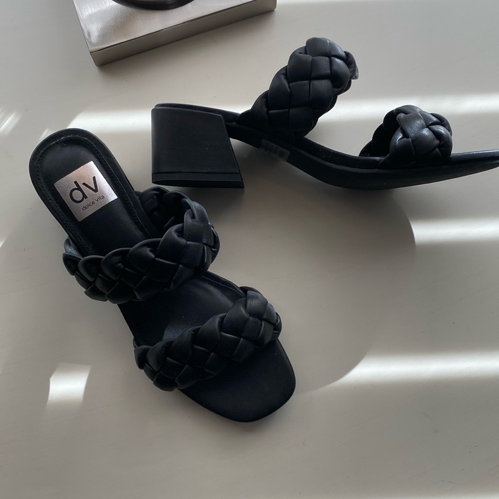 DV by Dolce Vita block heel braided strap sandals. NWOT